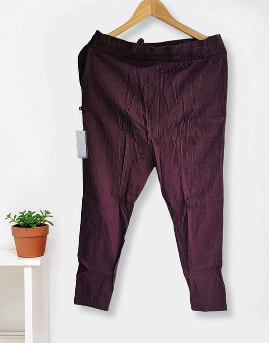 CIGARETTE PANT DARK WINE E4288 090326BW - ELENTRA DESIGNS BY NIMI HEINS