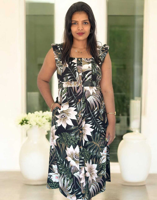 120225H (E5328) INDO-WESTERN OUTFIT - Forest Green