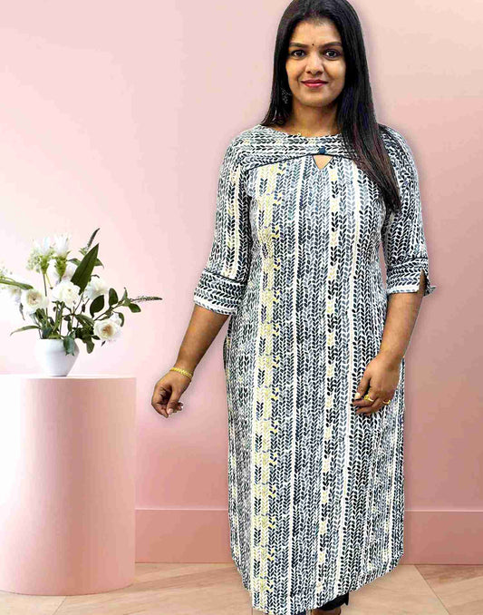 240524 (E2585) OFFER ZONE NEW ARRIVAL KURTI - Blue