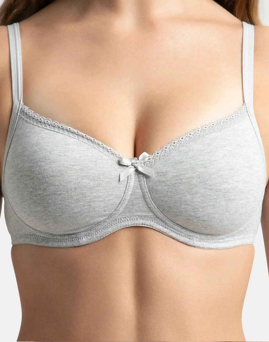 PADDED BRA JOCKEY STEEL GRAY MELANGE E5256 040725BR