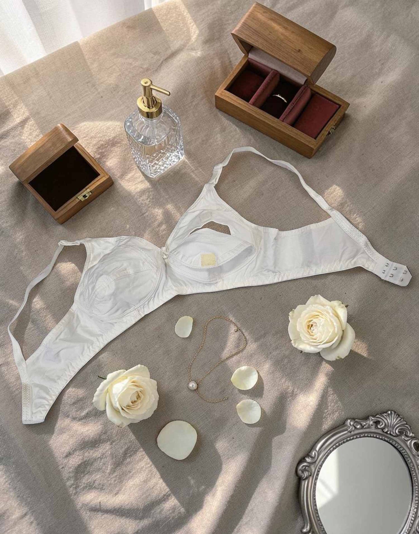 NON PADDED MATERNITY BRA BRIDA BABY LOVE WHITE B4U588 070726BR