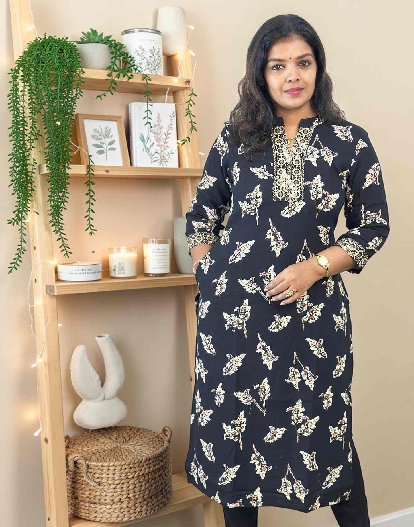 KURTIS EMBROIDERY BLACK E7116 110726EK