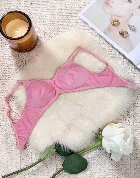 NON PADDED BRA BRIDA STYLE PLUS PINK B4U581 090726BR - ELENTRA DESIGNS BY NIMI HEINS