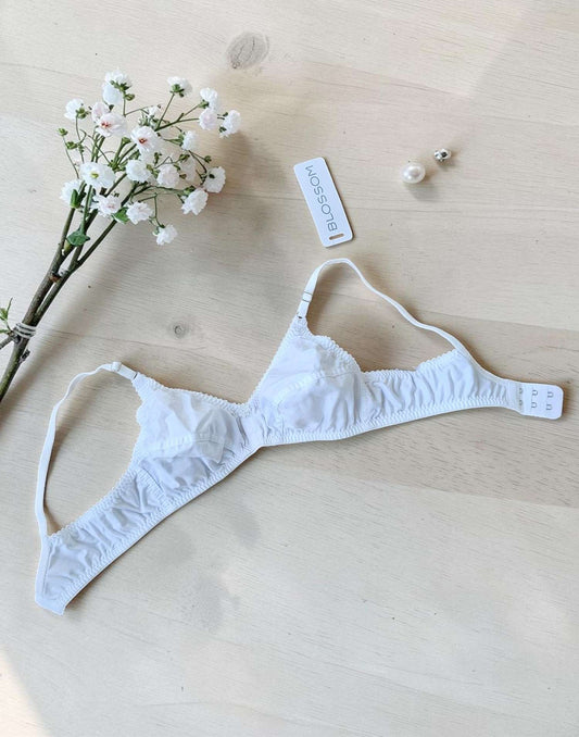 NON PADDED BRA BLOSSOM JOLLY WHITE 251025BR - ELENTRA DESIGNS BY NIMI HEINS