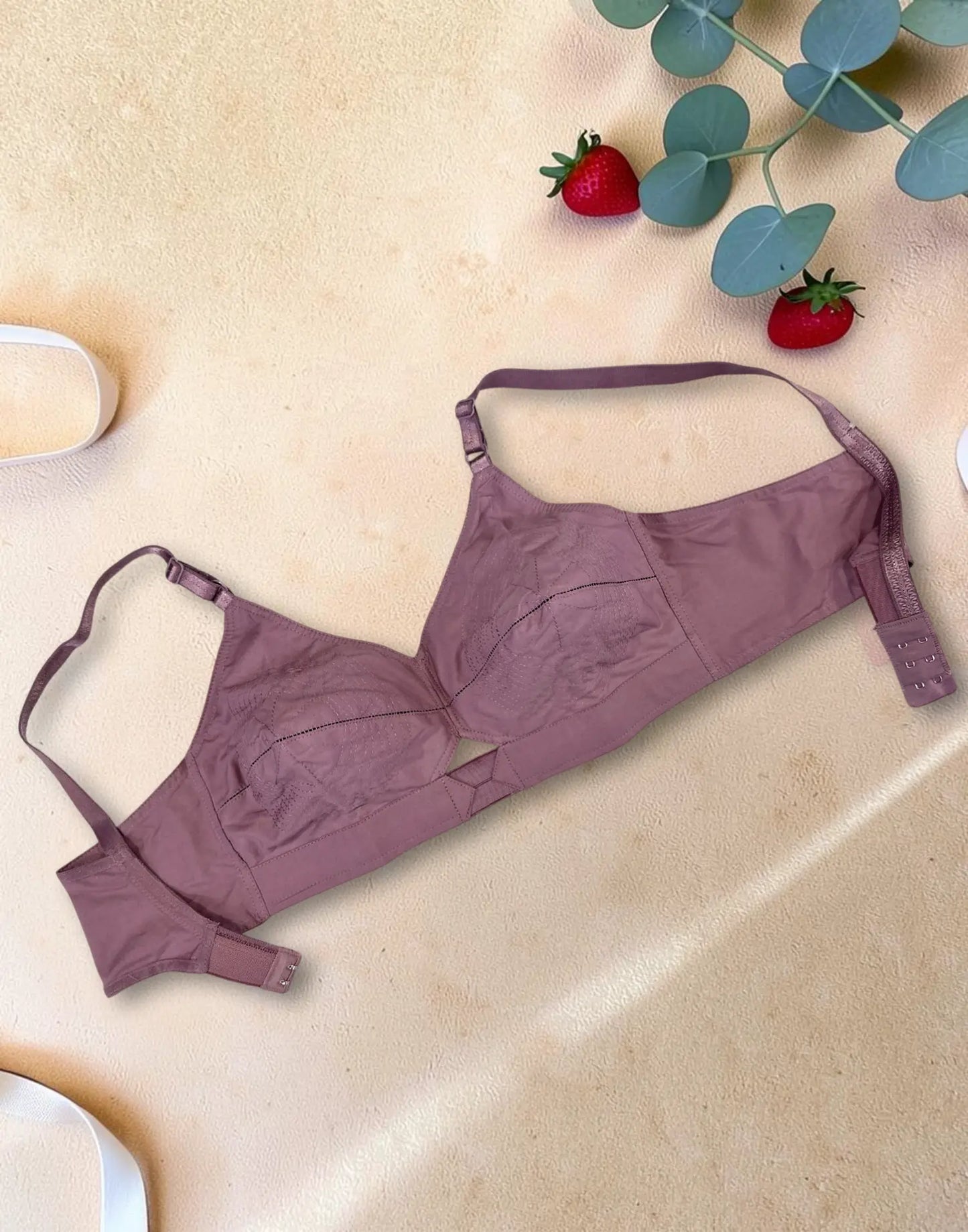 NON-PADDED BRA COTTON ROUND STITCH (LILLYS JASMINE) LILAC E6845 120626BR - ELENTRA DESIGNS BY NIMI HEINS