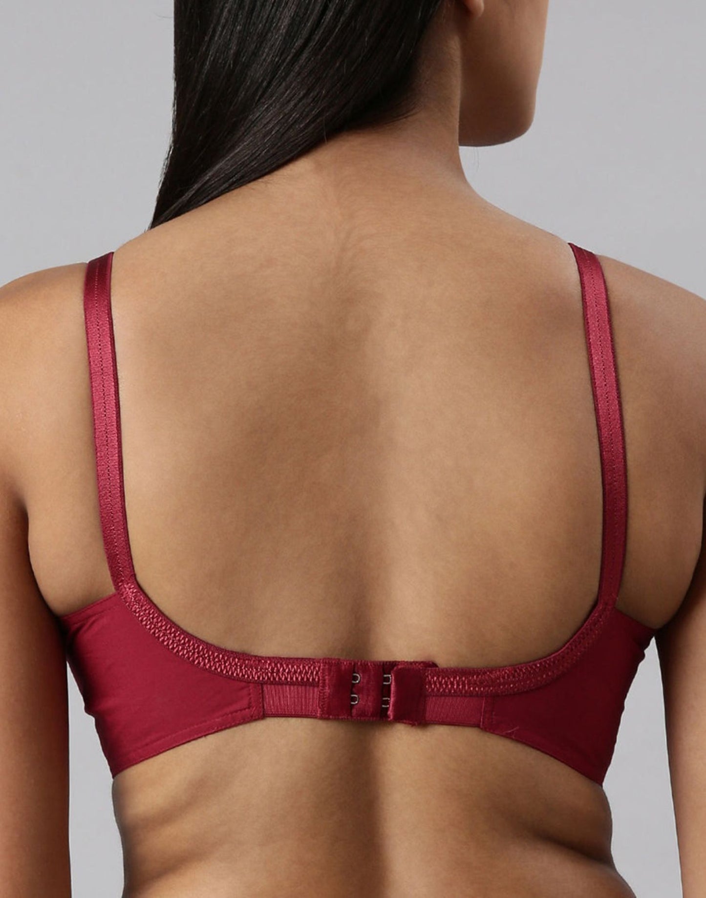 NON PADDED COTTON ROUND STITCH BRA BLOSSOM AUTHENTIC MAROON E3007- E3009-E3077 221025BR - ELENTRA DESIGNS BY NIMI HEINS
