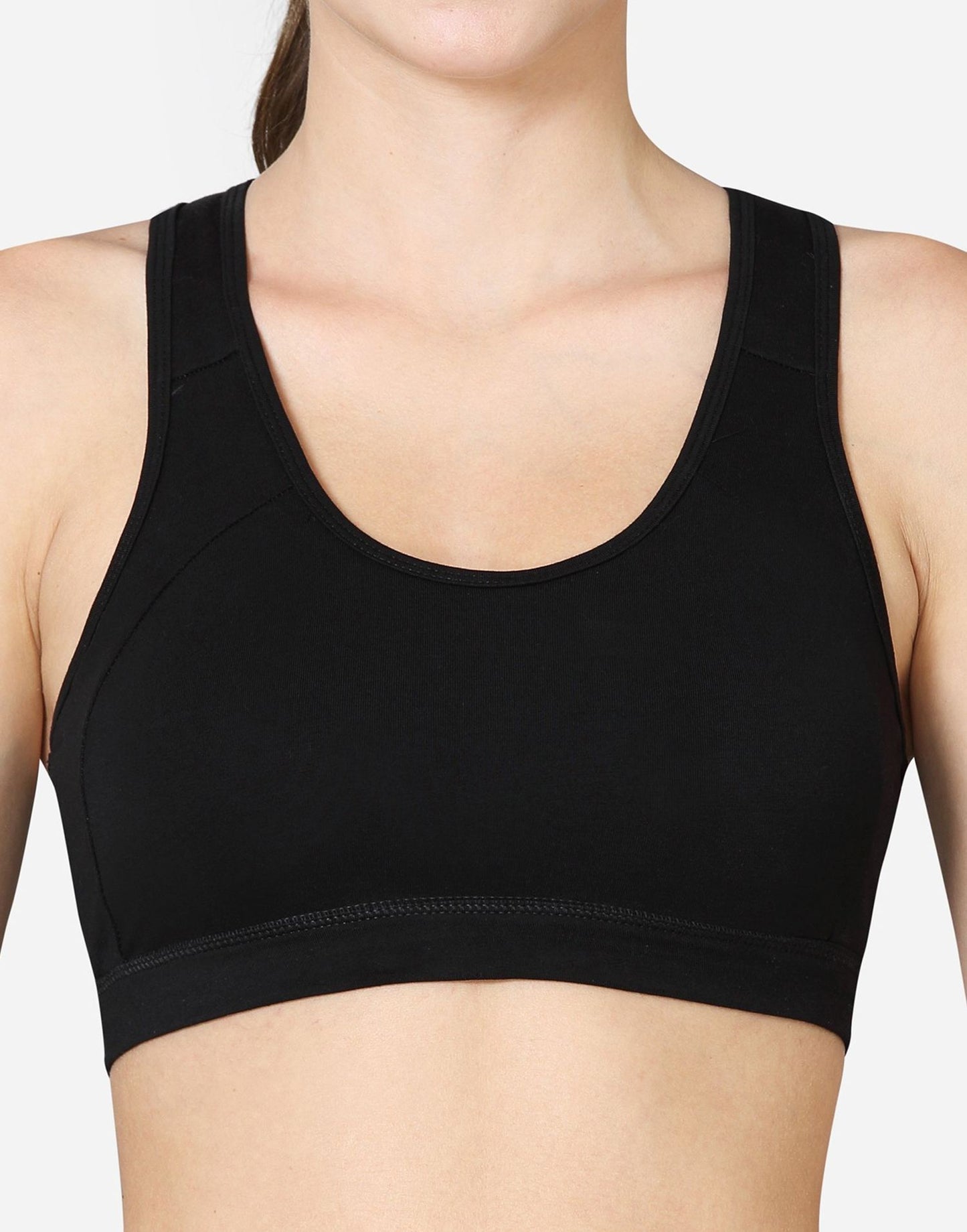 SPORTS BRA VSTAR RACER BACK STYLING BLACK E7066-E7067-E7068 250626BR