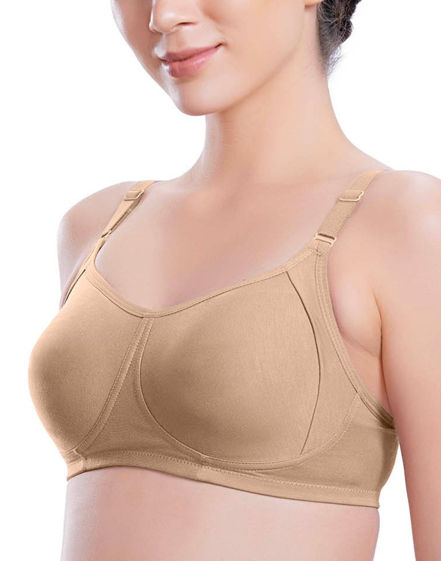 NON PADDED BRA VSTAR SHAPEUP MOULD BEIGE SKIN E6430 130626BR - ELENTRA DESIGNS BY NIMI HEINS