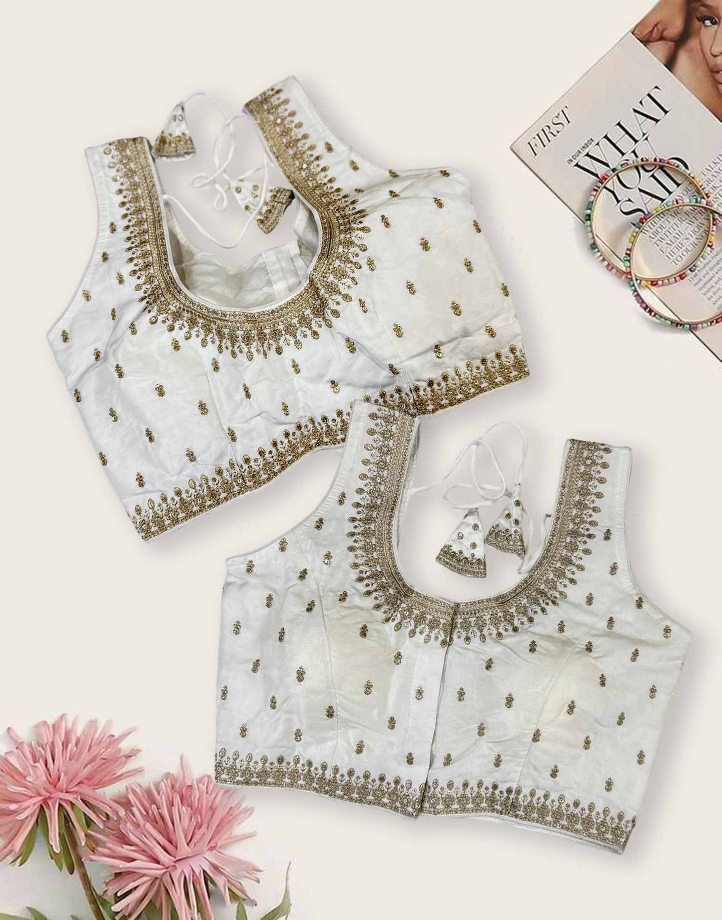 READYMADE BLOUSE WHITE E6527 080926BL