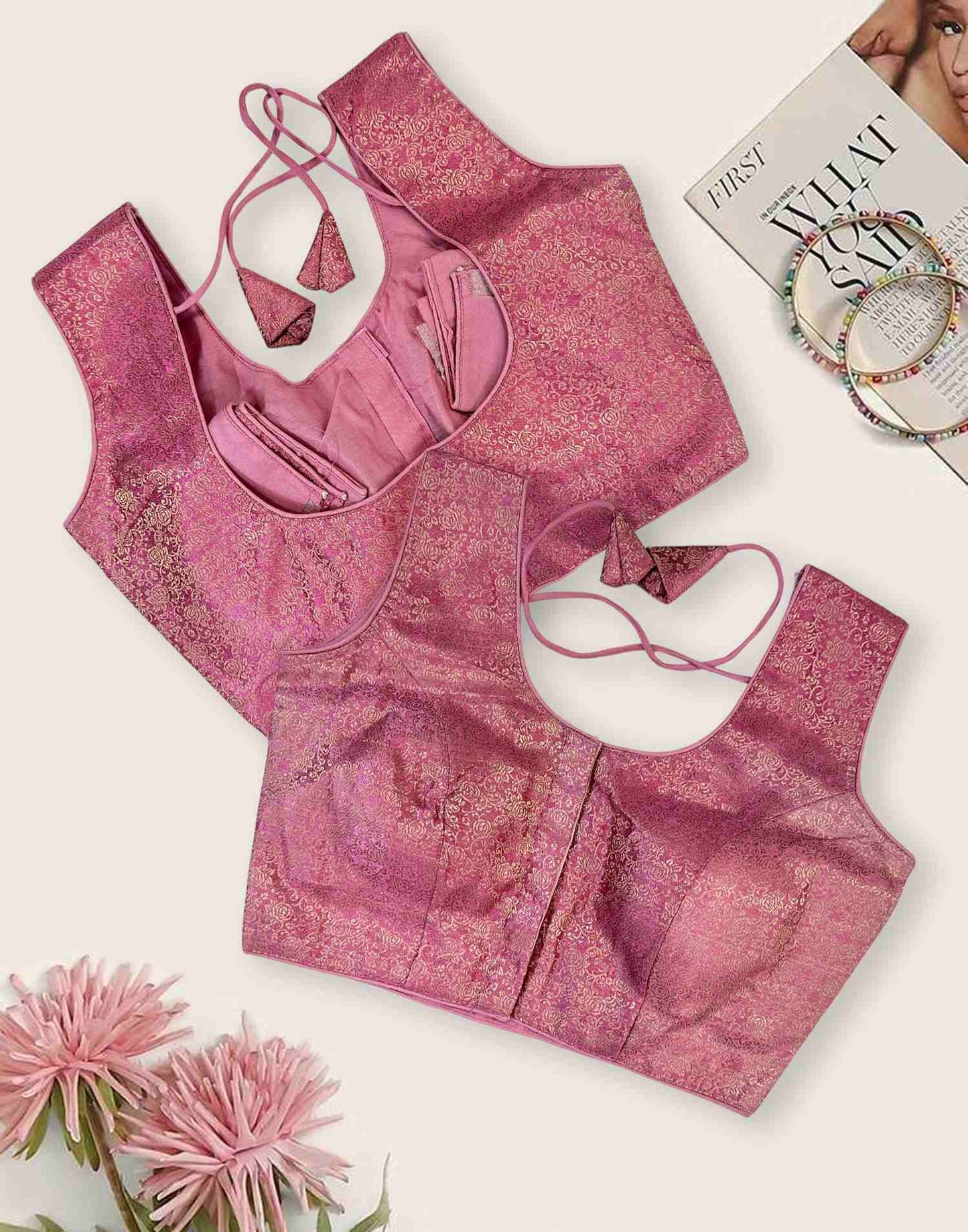 READYMADE BLOUSE PINK1 E6526 070926BL