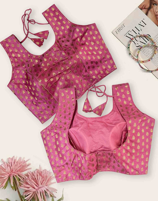 READYMADE BLOUSE PINK2 E6526 100926BL - ELENTRA DESIGNS BY NIMI HEINS