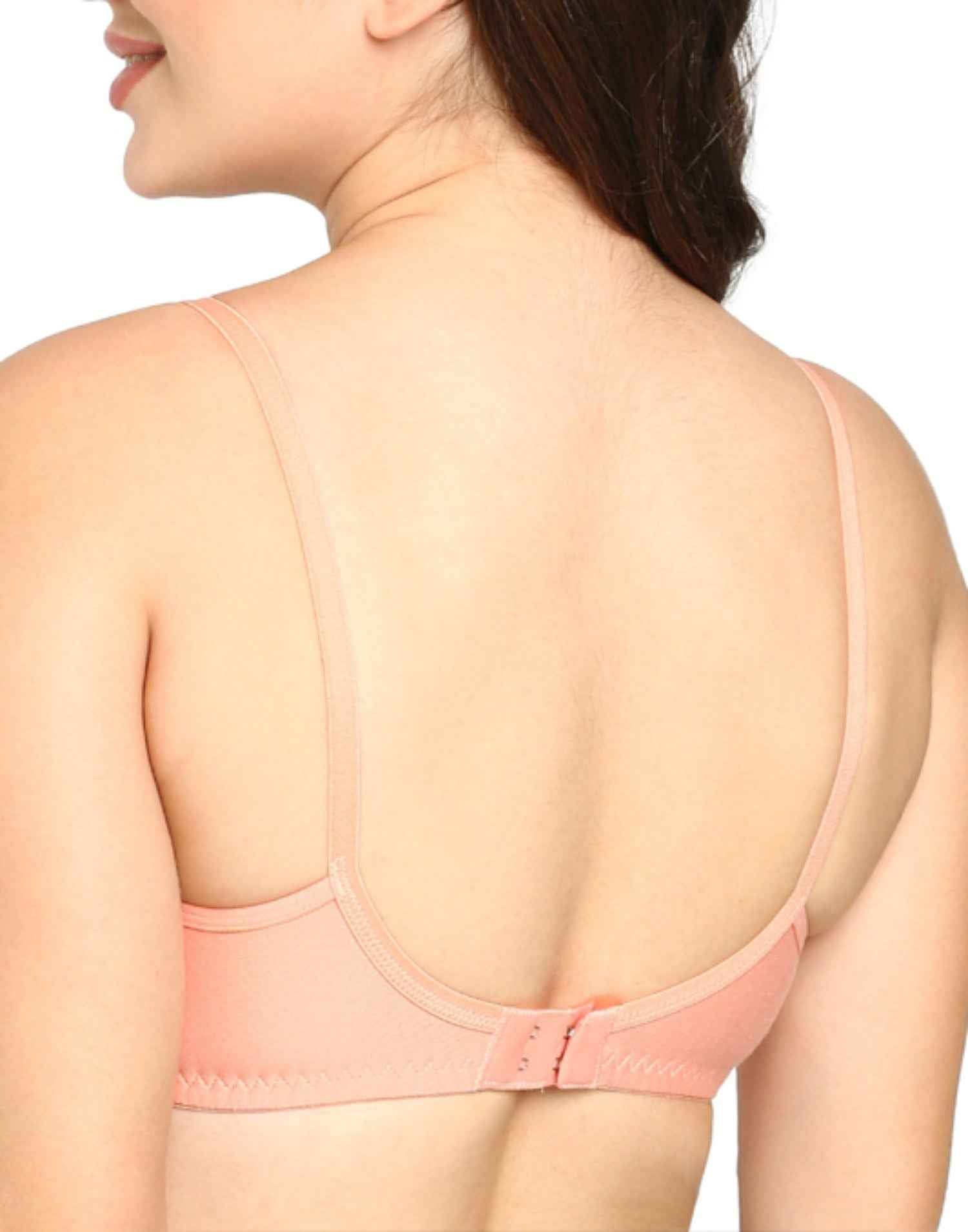 NON PADDED T-SHIRT BRA BLOSSOM GRACIOUS CORAL PINK E3008-E3011 110625BR