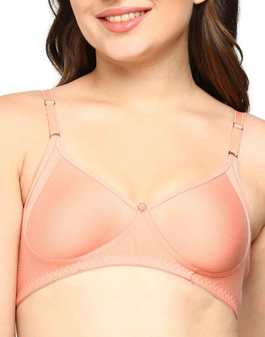 NON PADDED T-SHIRT BRA BLOSSOM GRACIOUS CORAL PINK E3008-E3011 110625BR