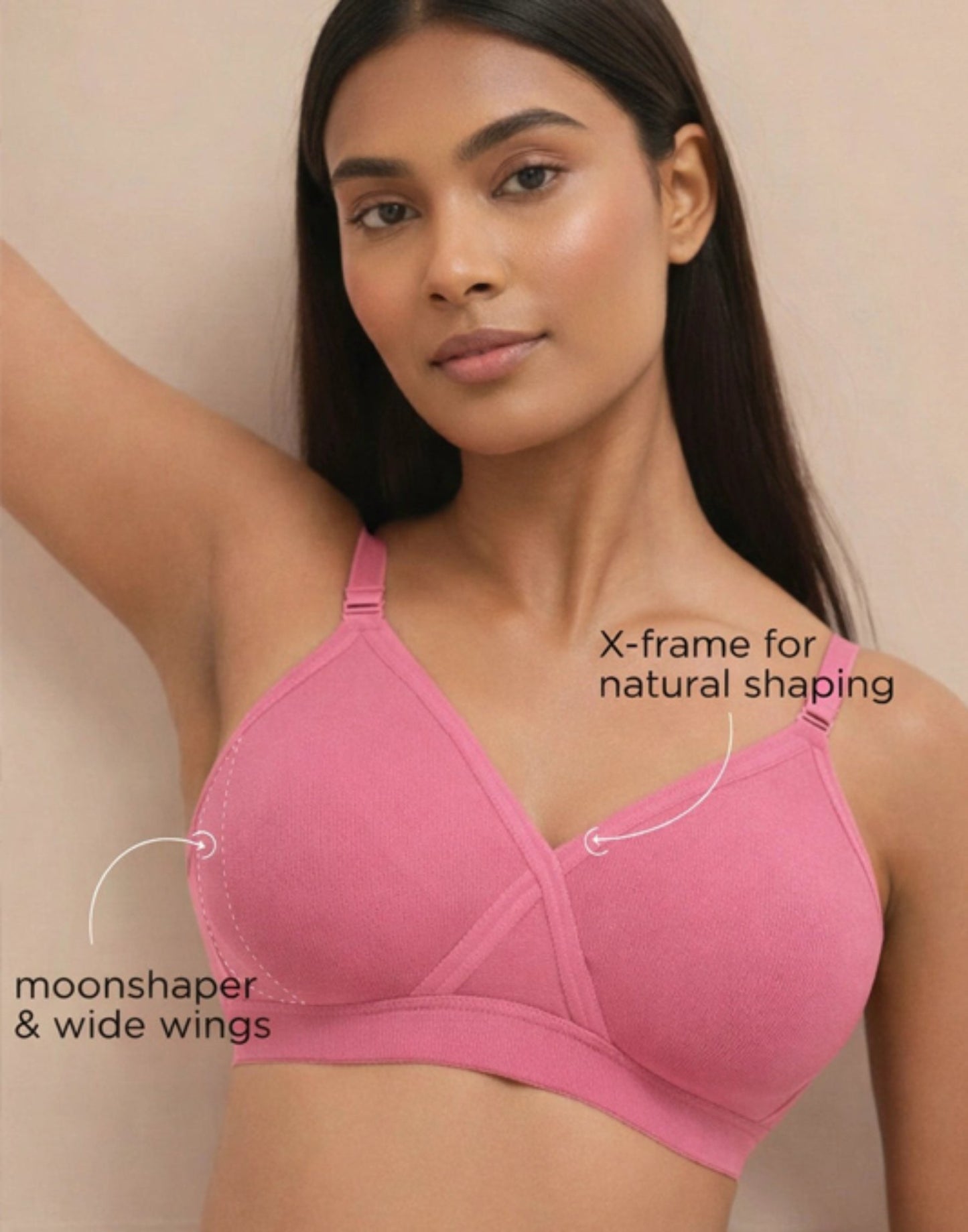 NON PADDED BRA BLOSSOM CROSSY LIFT ROSE GOLD E3002 210626BR