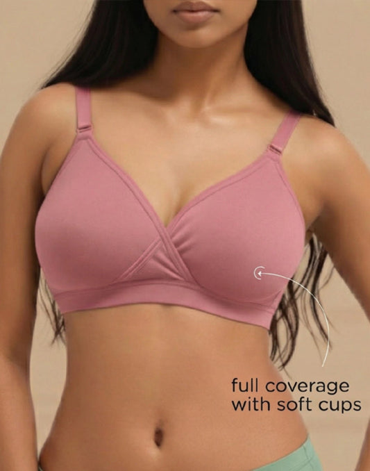NON PADDED BRA BLOSSOM CROSSY LIFT ROSE GOLD E3002 210626BR - ELENTRA DESIGNS BY NIMI HEINS