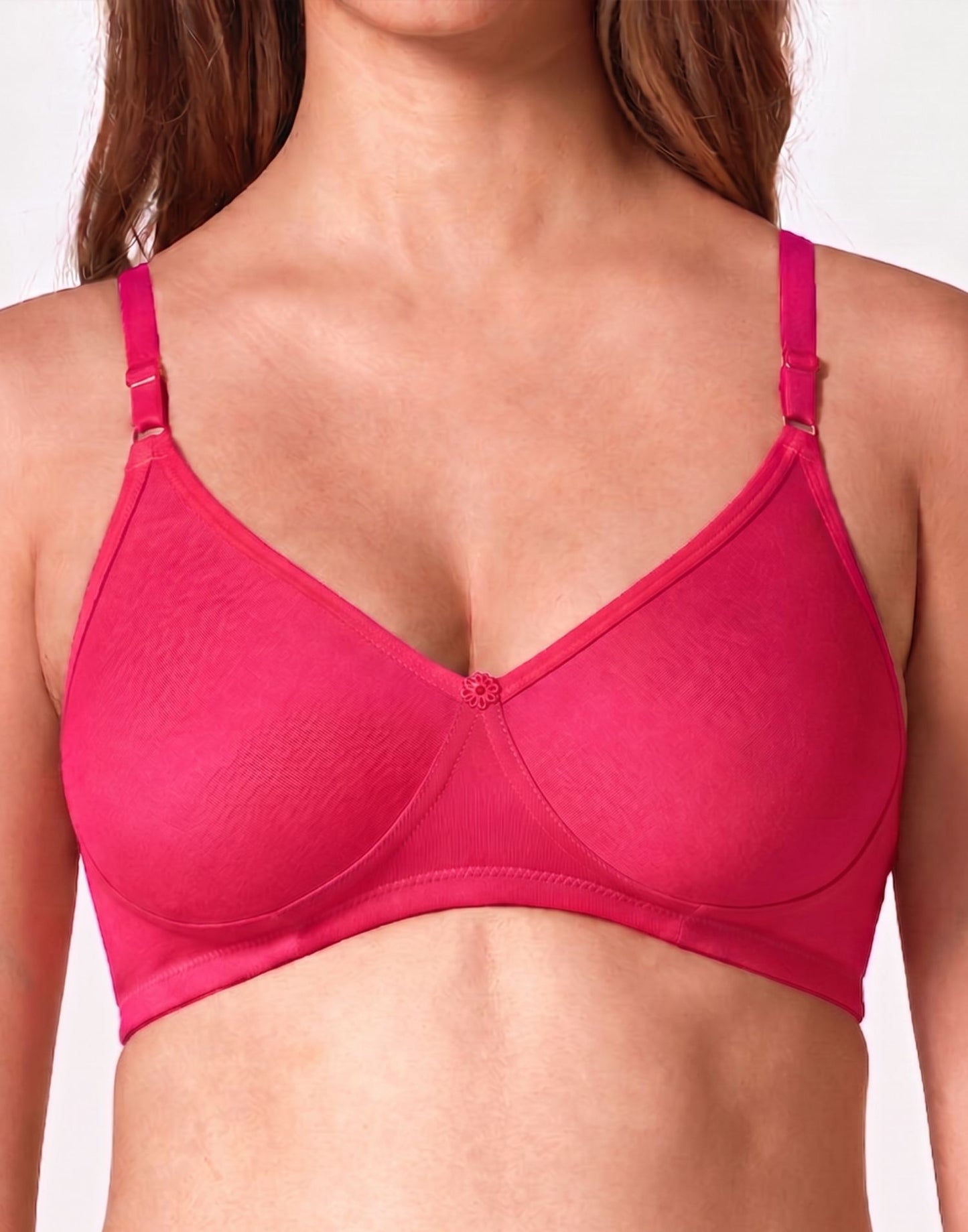 NON PADDED T-SHIRT BRA BLOSSOM LARA DARK PEACH B4U265 240625BR