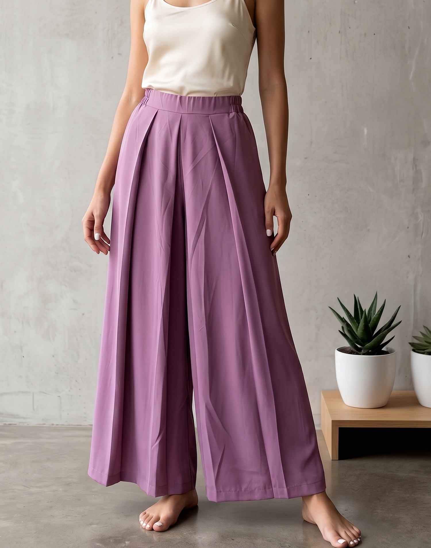 PALAZZO PANT DUSTY LAVENDER B4U356 160626BW