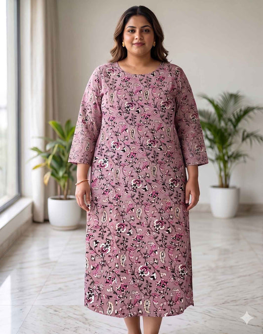 PLUS SIZE KURTIS PINK 280626K