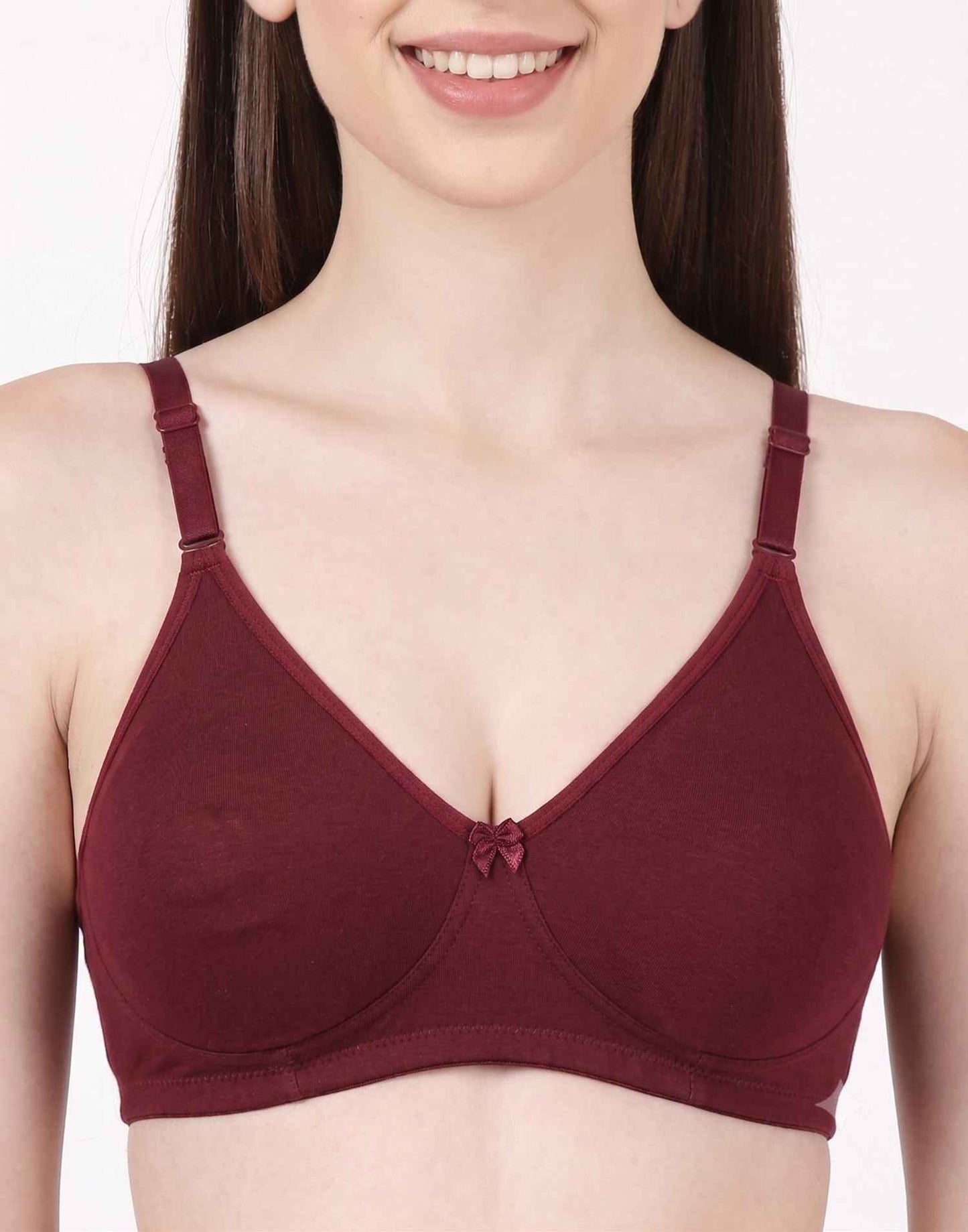 NON PADDED T-SHIRT BRA BLOSSOM QUILL SOFT MAROON B4U270 220625BR