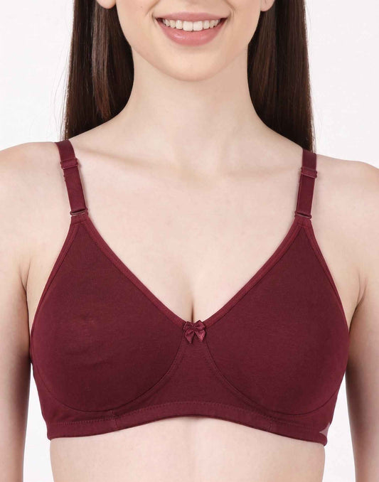 NON PADDED T-SHIRT BRA BLOSSOM QUILL SOFT MAROON B4U270 220625BR