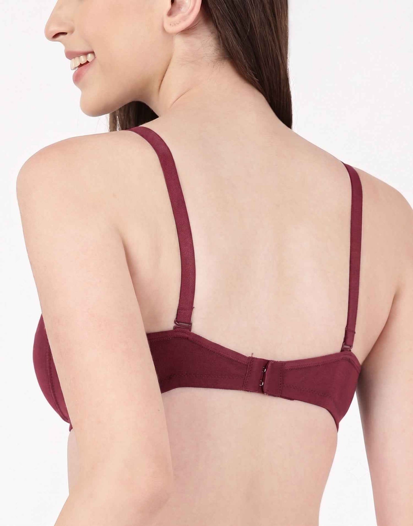 NON PADDED T-SHIRT BRA BLOSSOM QUILL SOFT MAROON B4U270 220625BR