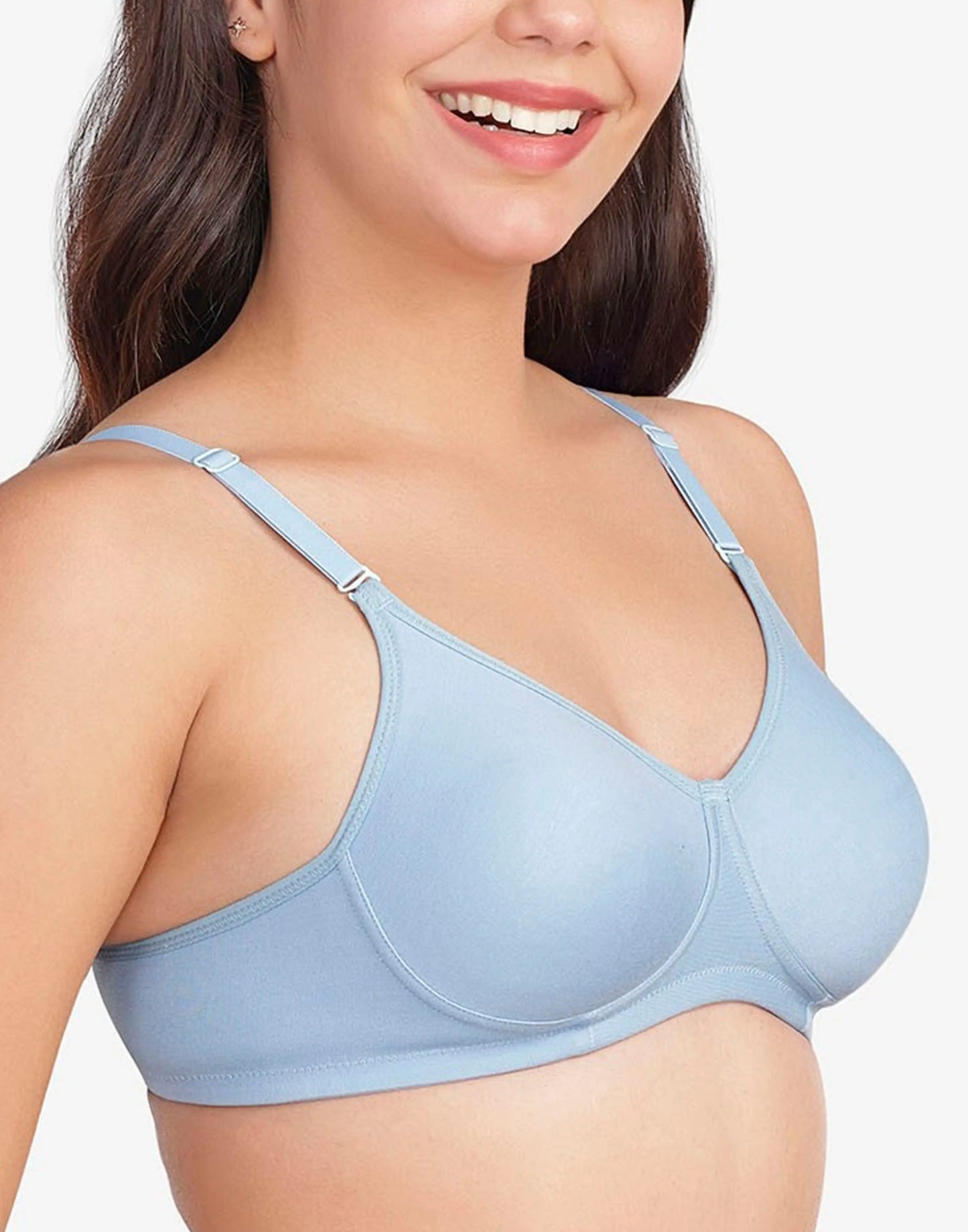 NON PADDED BRA VSTAR DAILY MOULD ESSENTIAL GLACIER LAKE E3429 130626BR - ELENTRA DESIGNS BY NIMI HEINS