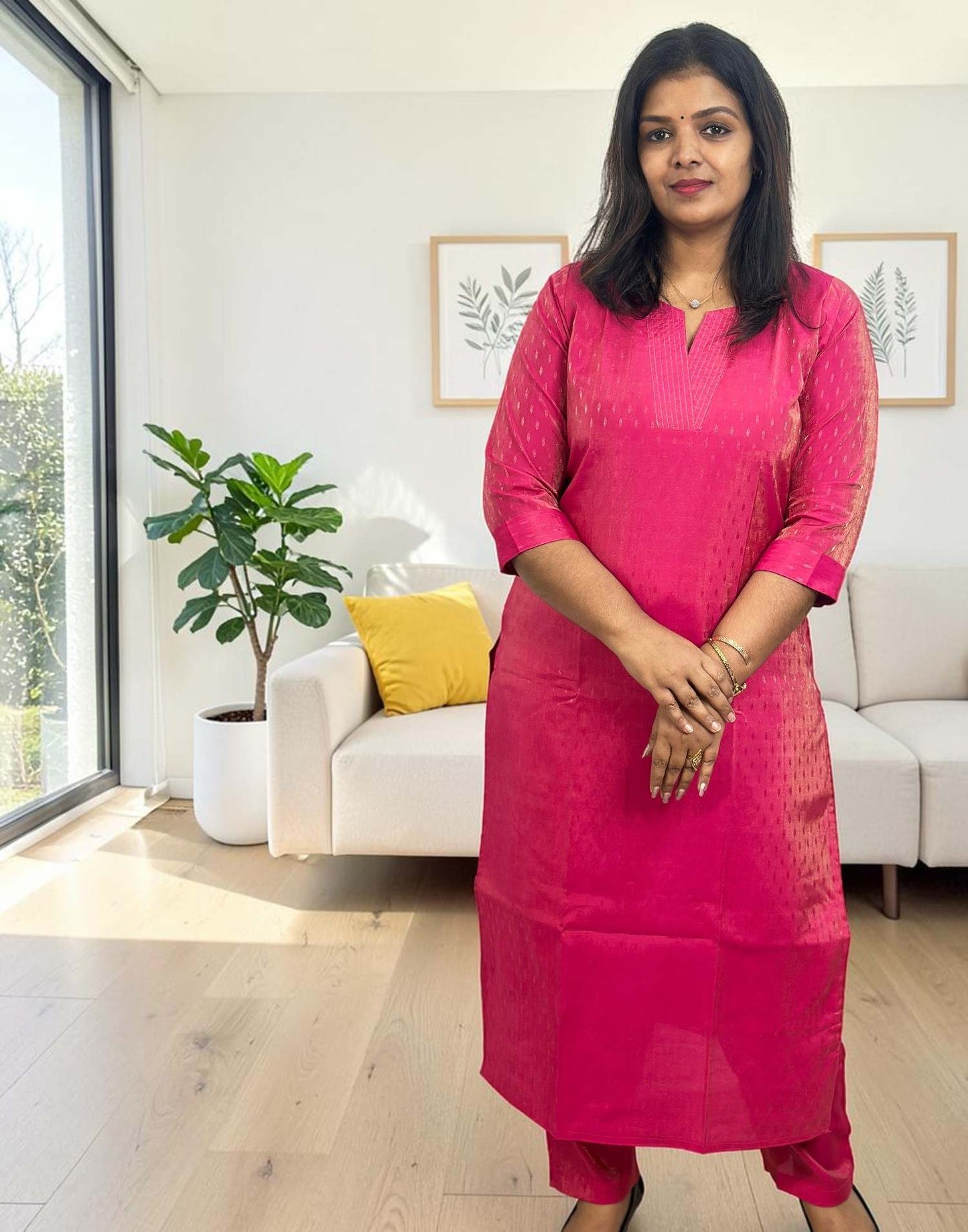 KURTI SET RANI PINK E7054 180626KS