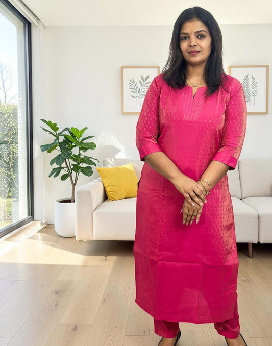 KURTI SET RANI PINK E7054 180626KS - ELENTRA DESIGNS BY NIMI HEINS