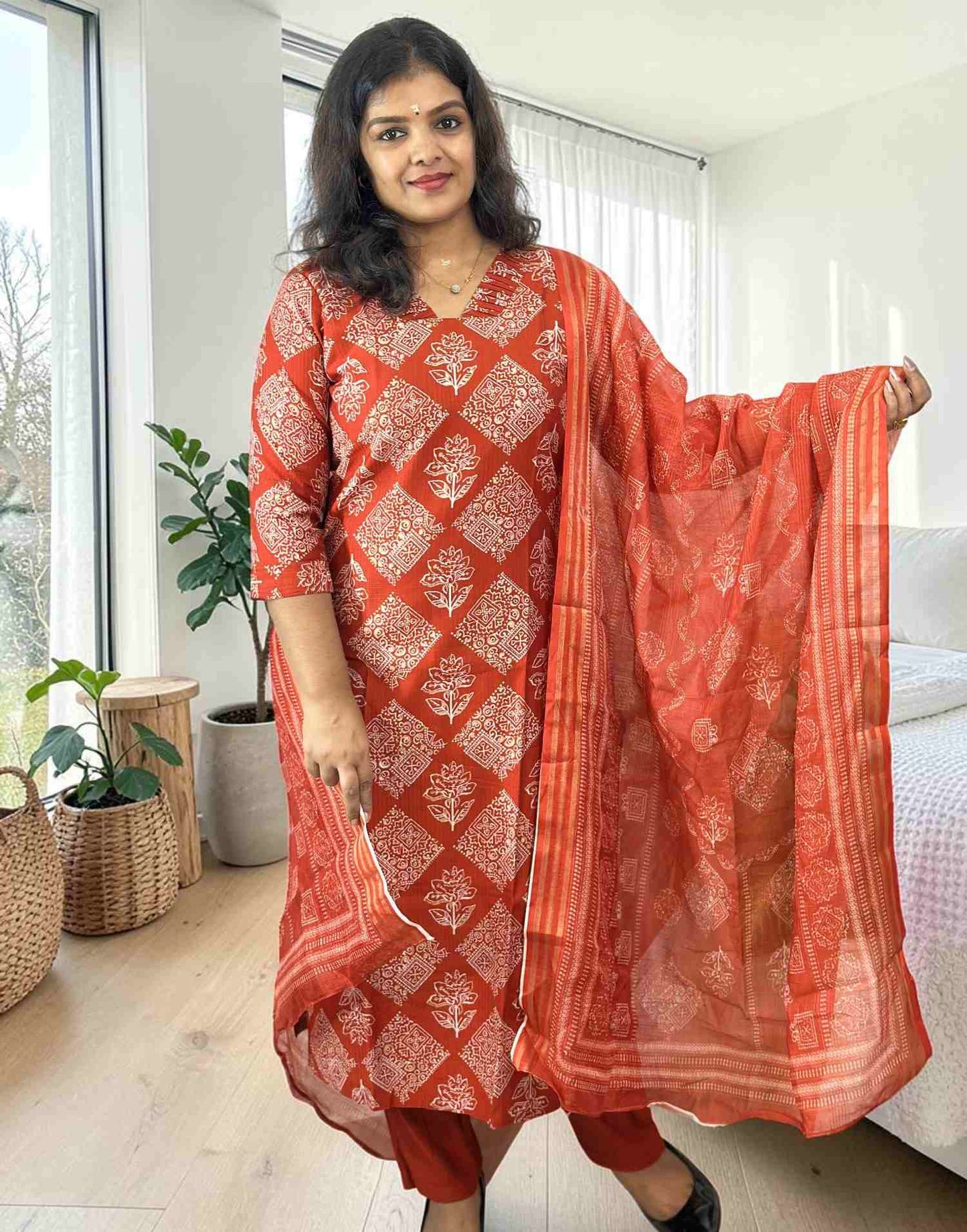 READY TO WEAR BURNT ORANGE E7059 230626RW - ELENTRA DESIGNS BY NIMI HEINS