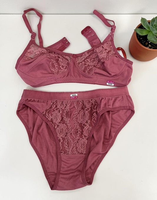 BRA N PANTY COMBO V-MAX PEACH (E6075-E6076) 180426BP - ELENTRA DESIGNS BY NIMI HEINS