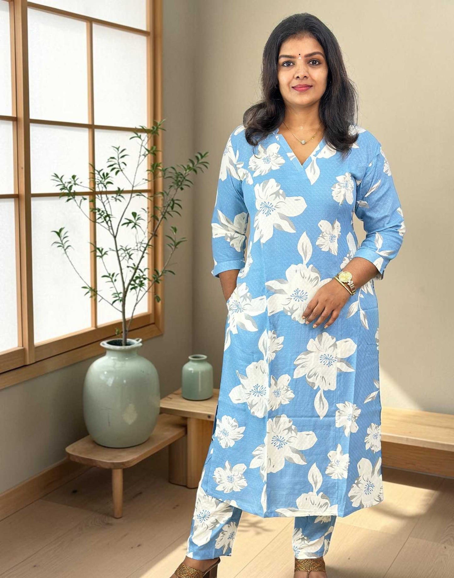CO-ORD SET BLUE E7080 020726CS - ELENTRA DESIGNS BY NIMI HEINS