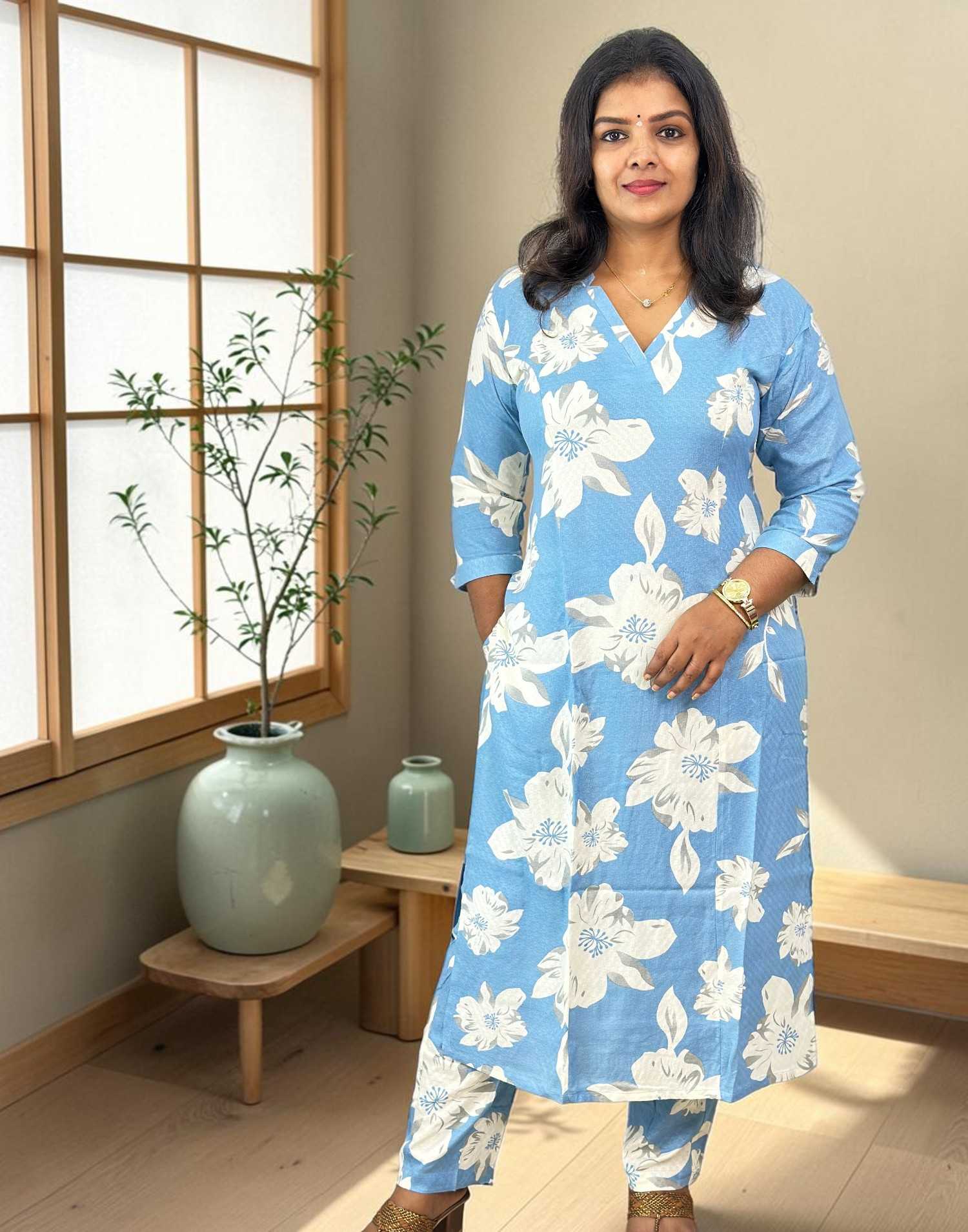 CO-ORD SET BLUE E7080 020726CS - ELENTRA DESIGNS BY NIMI HEINS