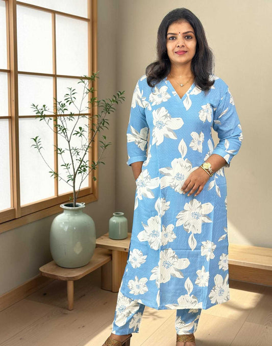 CO-ORD SET BLUE E7080 020726CS - ELENTRA DESIGNS BY NIMI HEINS