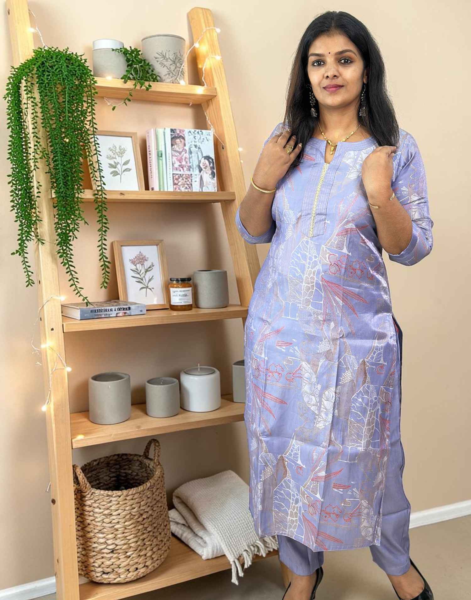 KURTI SET LILAC E7104 080726KS - ELENTRA DESIGNS BY NIMI HEINS