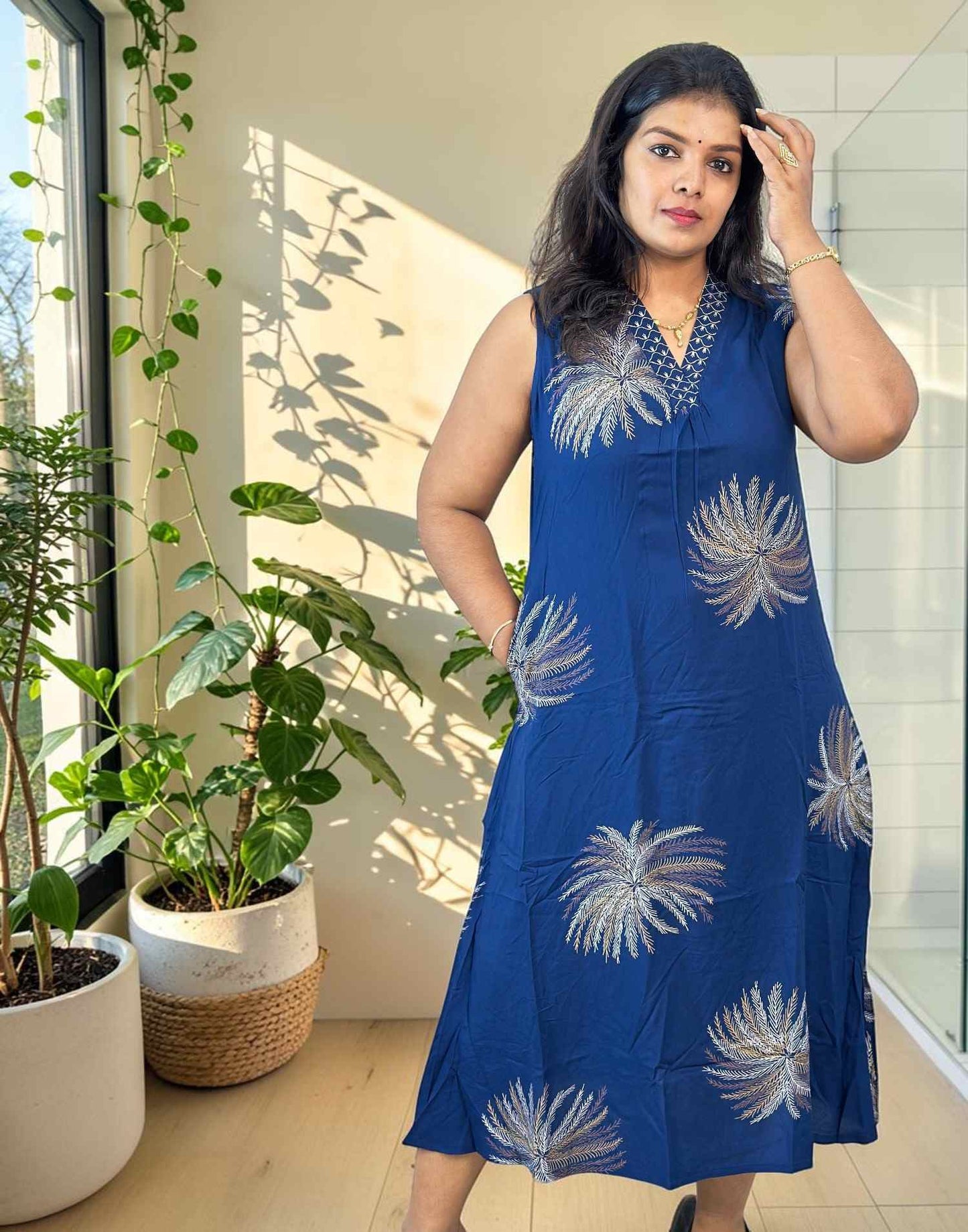KURTIS A-LINE BLUE E7113 120726AK