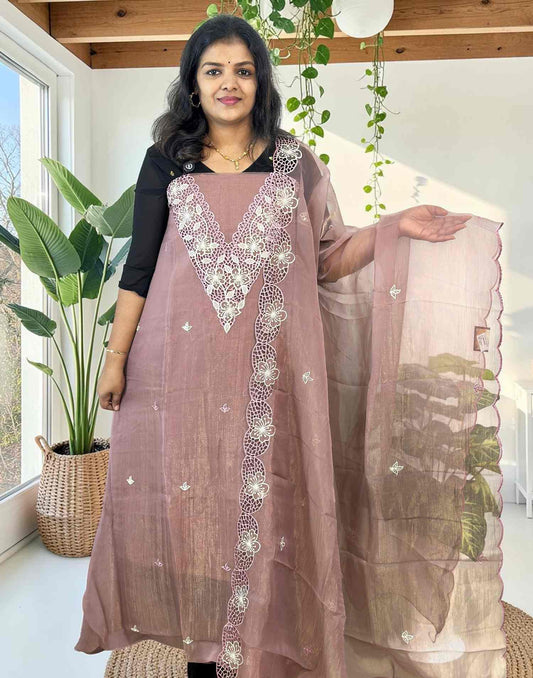 SALWAR SUITS UN-STITCHED FLUSH PINK E7120 140726DM - ELENTRA DESIGNS BY NIMI HEINS