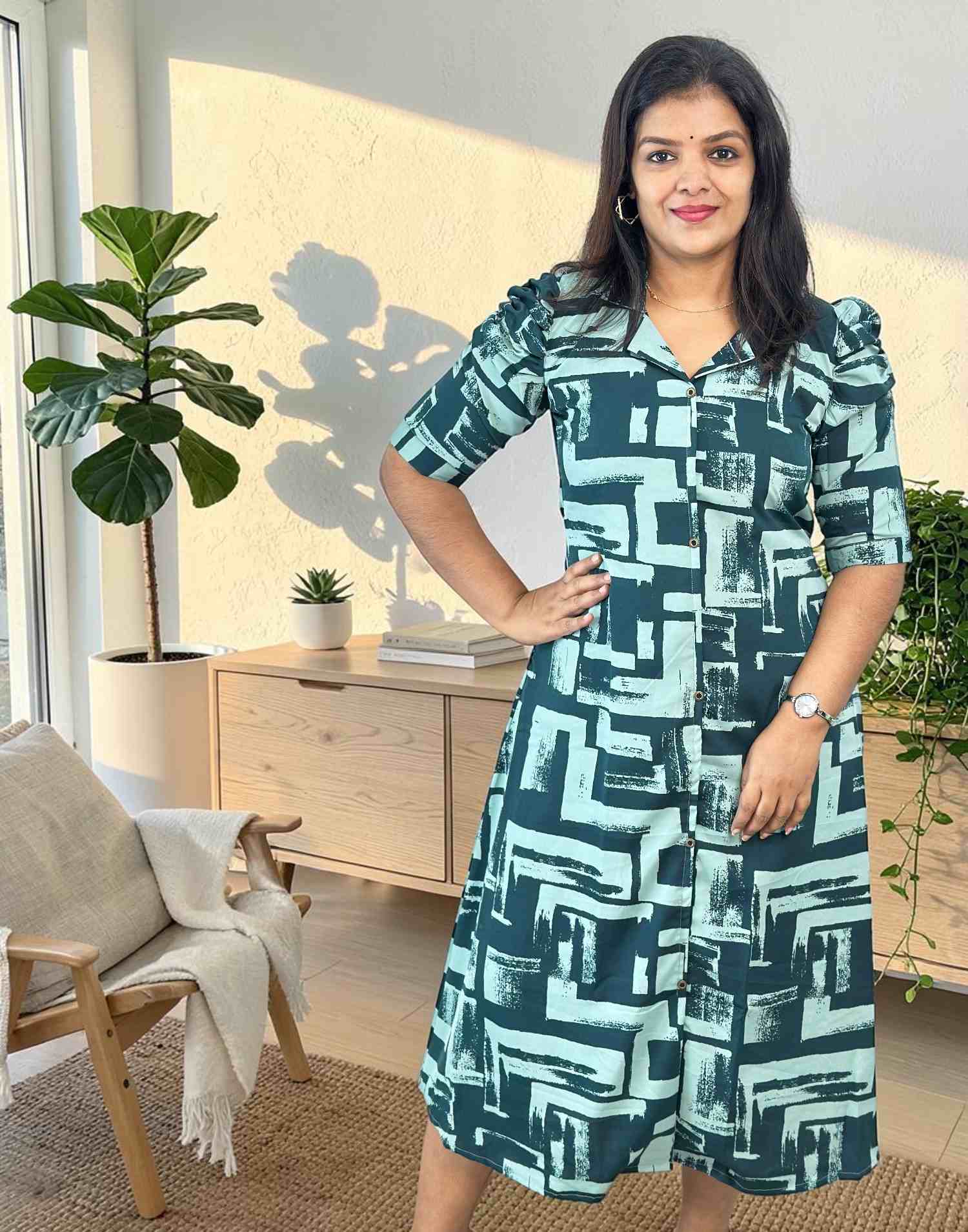 DRESSES A-LINE GREEN E7132 170726AD - ELENTRA DESIGNS BY NIMI HEINS