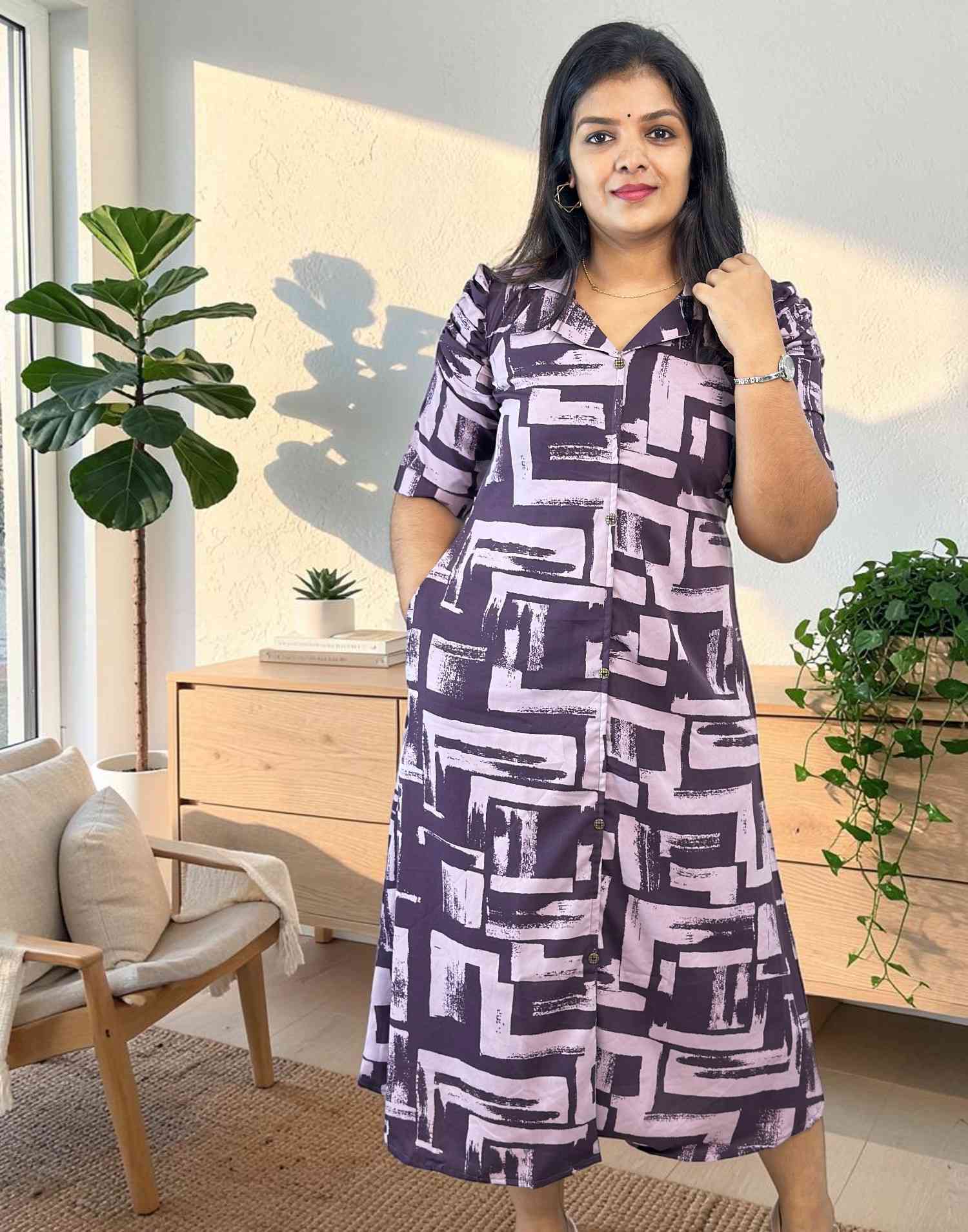 DRESSES A-LINE DARK GRAPE E7132 170726AD - ELENTRA DESIGNS BY NIMI HEINS