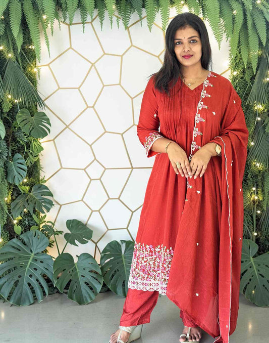 READY TO WEAR RUST E7156 270726RW - ELENTRA DESIGNS BY NIMI HEINS