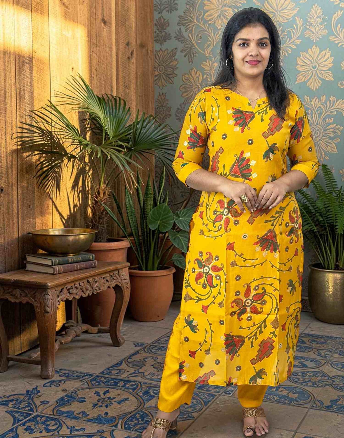 KURTI SET MANGO YELLOW E7161 290726KS