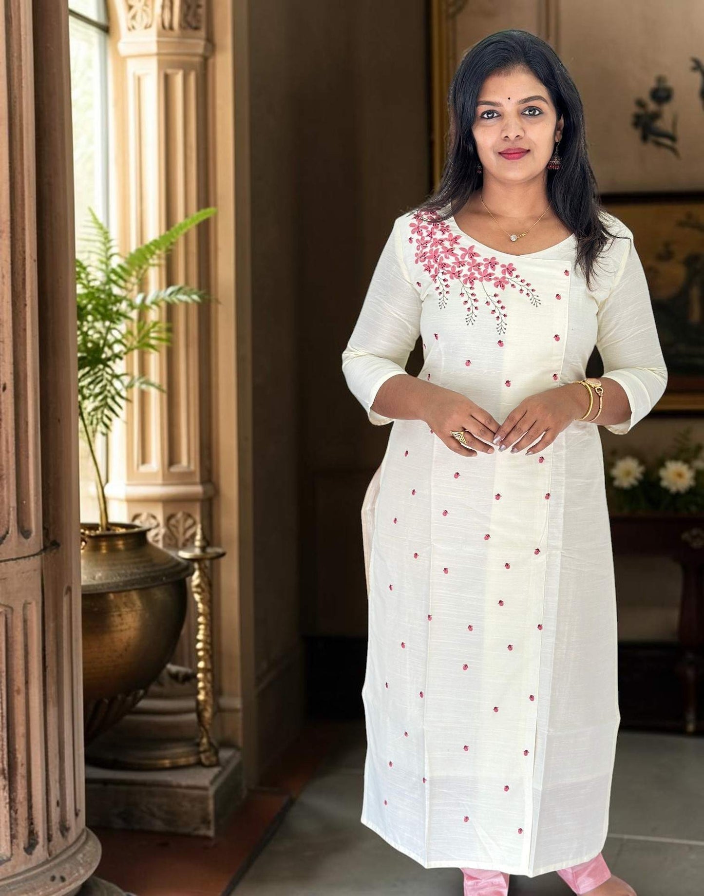 KURTIS DESIGNER EMBROIDERY OFF WHITE 2 (Pre-Booking) 010826EK