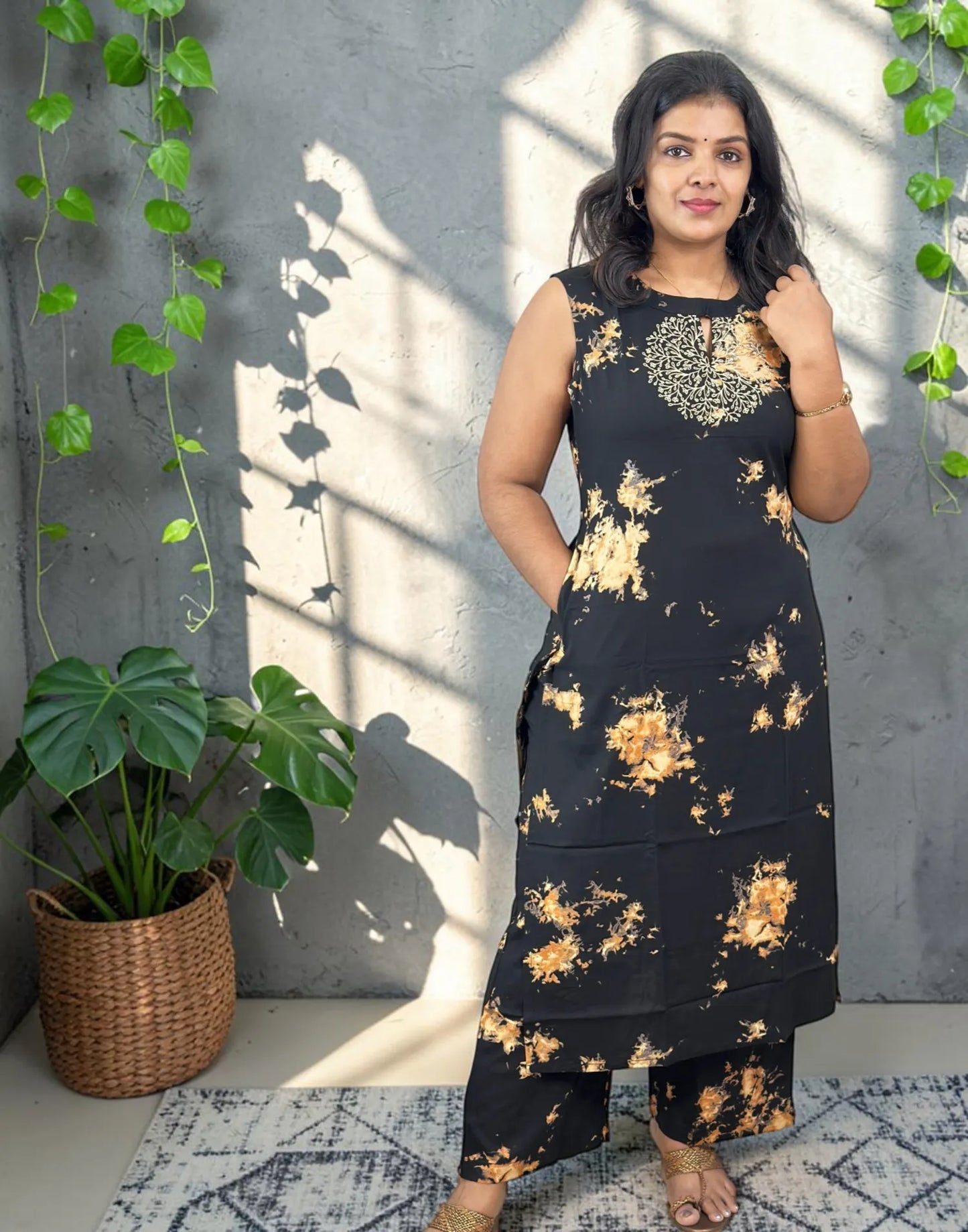 CO-ORD SET BLACK E7168 070826CS