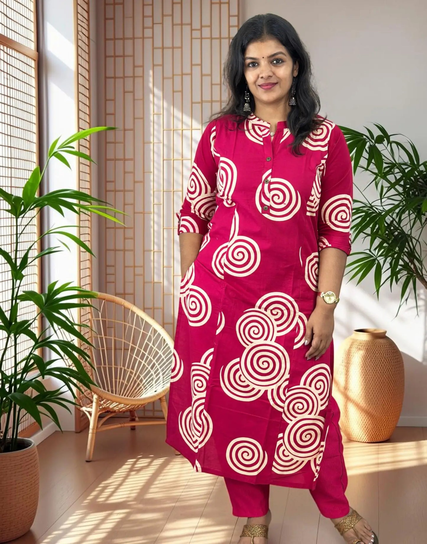 KURTI SET HONEY PINK E7193 080826KS
