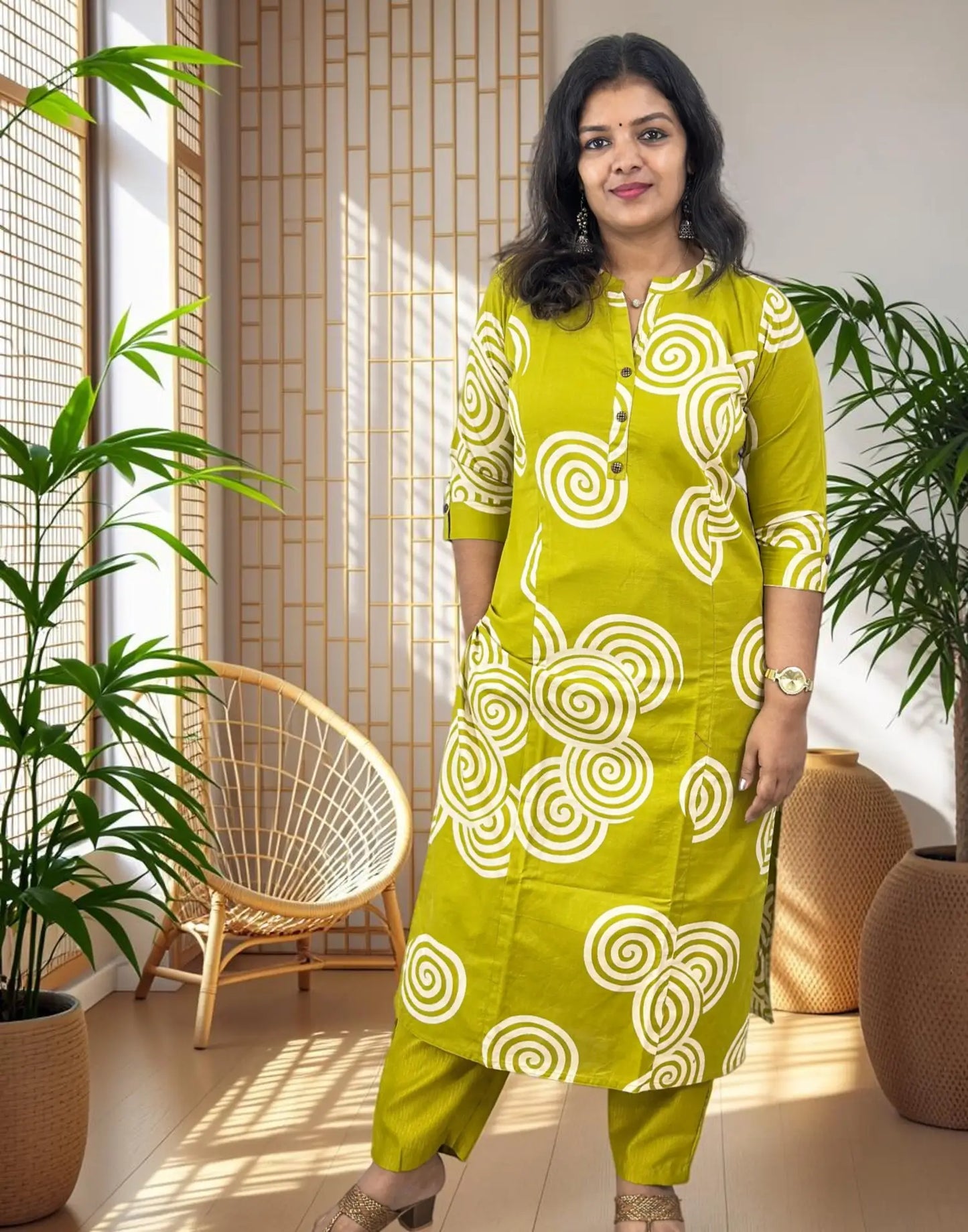 KURTI SET PEA GREEN E7193 080826KS