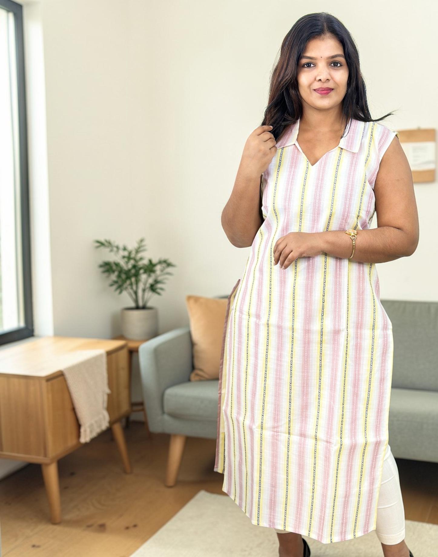 KURTIS YELLOW E6880 080426K - ELENTRA DESIGNS BY NIMI HEINS