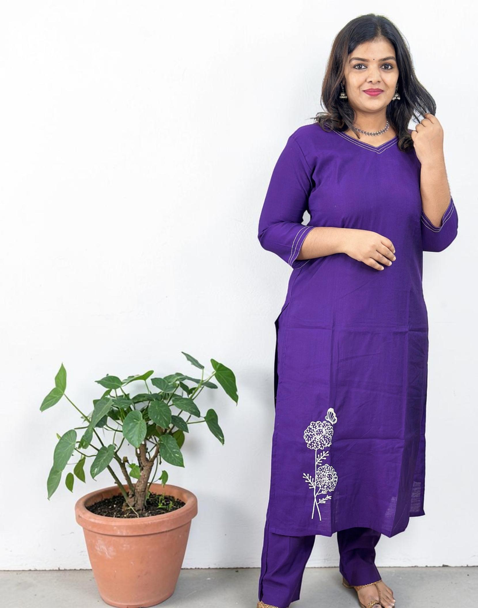 CO-ORD SET VIOLET E6891 100426CS - ELENTRA DESIGNS BY NIMI HEINS