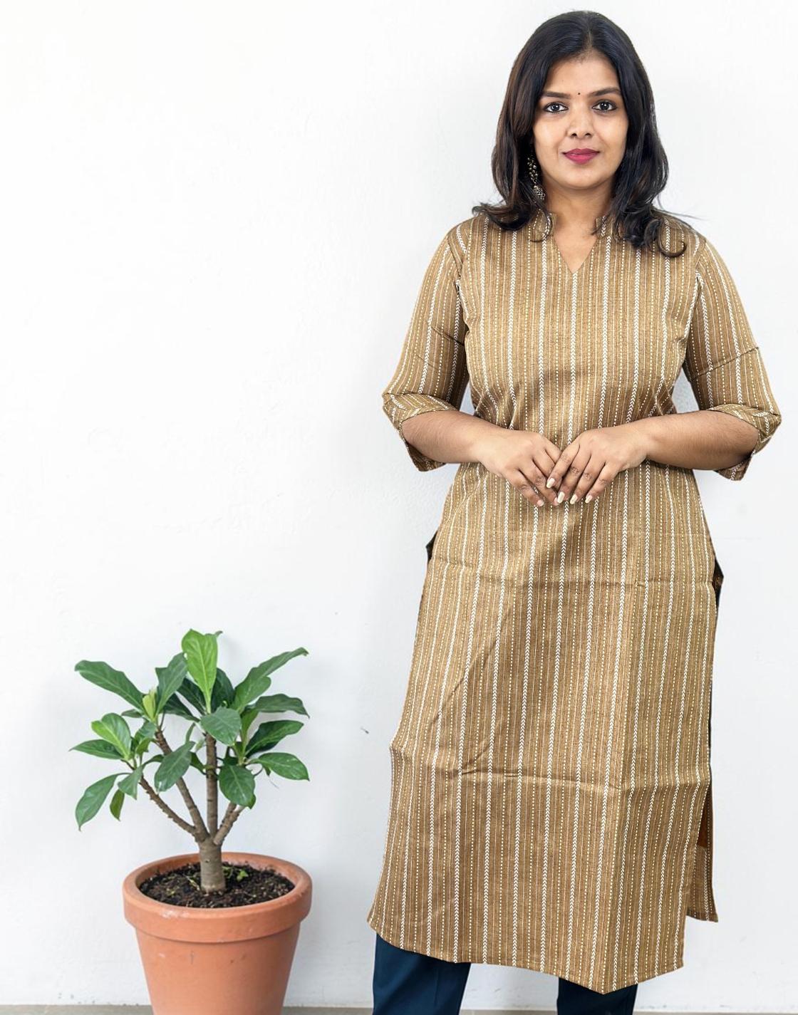 KURTIS DARK CHIKKU E6881 100426K - ELENTRA DESIGNS BY NIMI HEINS