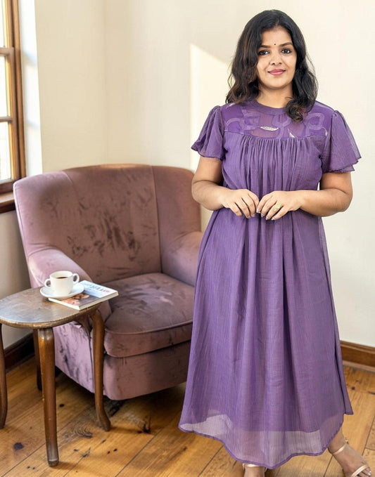 DRESSES GRAPE E6925 250426D - ELENTRA DESIGNS BY NIMI HEINS