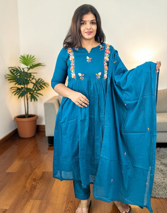 READY TO WEAR PEACOCK BLUE E6918 270426RW - ELENTRA DESIGNS BY NIMI HEINS