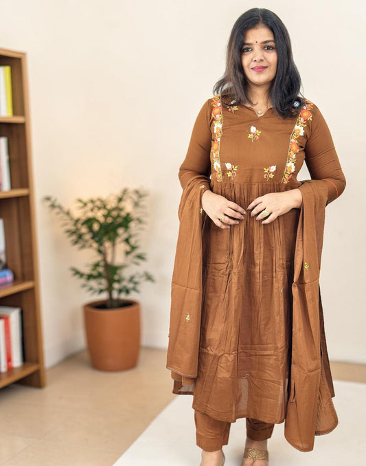 READY TO WEAR CHOCOLATE BROWN E6918 270426RW - ELENTRA DESIGNS BY NIMI HEINS